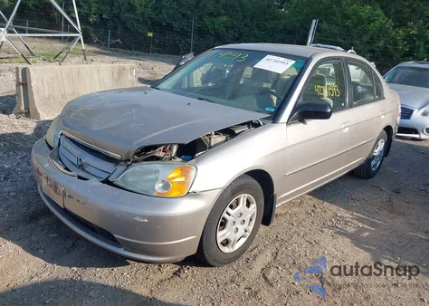 2002 Honda Civic Lx from USA, damaged, VIN 1HGES16572L035159